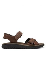 Clarks Sandały Wesley Shore 26182009 Brązowy. Brązowe sandały męskie Clarks, ze skóry, bez zapięcia. Za 269.99 zł.