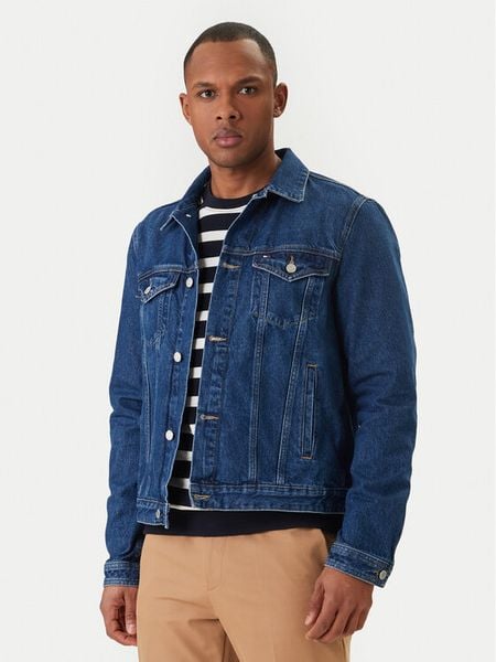 Tommy Hilfiger Kurtka jeansowa MW0MW42629 Niebieski Regular Fit. Niebieskie kurtki męskie Tommy Hilfiger, l, bez wzorów, z bawełny, bez kaptura. Za 420.99 zł.