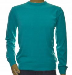 Sweter męski z kaszmiru i wełny merynosów kaszmirowy XL zielony morski 143. Zielone bluzy męskie Giovane Ricco, m, bez wzorów, z kaszmiru, bez kaptura. Za 139.99 zł.
