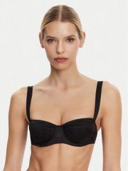 Dolce&Gabbana Biustonosz z fiszbiną O1A14T ONO13 Czarny. Czarne biustonosze Dolce&Gabbana, bez wzorów, z jedwabiu. Za 1,699.00 zł.