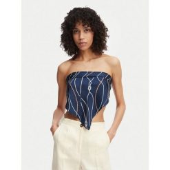 Chusta Tommy Hilfiger. Niebieskie szaliki i chusty damskie Tommy Hilfiger, bez wzorów. Za 369.99 zł.