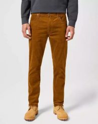 WRANGLER MĘSKIE SPODNIE SZTRUKSOWE GREENSBORO MONKS ROBE 112358055 W15Q017442. Spodnie materiałowe męskie Wrangler, l, bez wzorów, ze sztruksu. Za 219.99 zł.