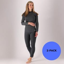 Damskie spodnie termiczne 2 szt. Brązowe spodnie materiałowe damskie HEAT KEEPER, na zimę, bez wzorów, z bawełny, sportowe, narciarskie. W wyprzedaży za 167.20 zł.