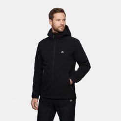 Kurtka męska utralekka softshell Alpinus Arbent. Czarne kurtki męskie Alpinus, m, bez wzorów, z softshellu, sportowe, bez kaptura. Za 249.00 zł.