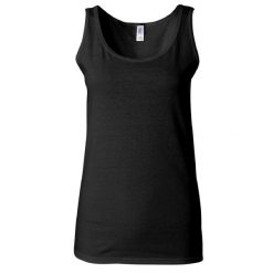 Miękka Koszulka Damska Bez Rękawów Bawełna. Białe koszulki sportowe damskie Gildan, xl, bez wzorów, z bawełny, bez kołnierzyka, bez ramiączek. Za 46.99 zł.