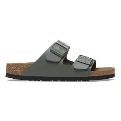 Birkenstock Arizona NL Thyme Klapki męskie. Zielone klapki męskie Birkenstock, ze skóry, klasyczne. Za 449.99 zł.