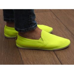 Żółte Wsuwane Tenisówki Lycra BL180 Żółty. Żółte trampki i tenisówki dziewczęce ButyModne, bez wzorów, z lycry, bez zapięcia. Za 59.00 zł.