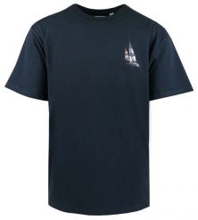 T-Shirt Męski (Relaxed Fit) - Brave Soul - Motyw Żeglarski - Granat. Niebieskie t-shirty męskie Brave Soul, na lato, l, bez wzorów, z bawełny, casualowe, bez kołnierzyka. Za 69.00 zł.
