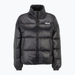 Kurtka zimowa damska FILA Lepe Shiny Puffer. Czarne kurtki damskie Fila, na zimę, bez wzorów, bez kaptura. Za 359.99 zł.