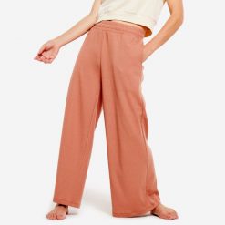 Spodnie do jogi damskie Kimjaly. Brązowe spodnie materiałowe damskie KIMJALY, xl, bez wzorów, z bawełny, na jogę i pilates. Za 169.99 zł.