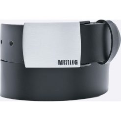 Mustang - Pasek skórzany. Szare paski damskie Mustang, w paski, z materiału. Za 129.90 zł.