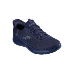 Buty SKECHERS SLIP-INS: SUMMITS Niebieski. Niebieskie buty sportowe męskie Skechers, bez zapięcia. Za 590.00 zł.