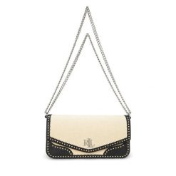 Torebka LAUREN RALPH LAUREN. Brązowe torebki do ręki damskie Lauren Ralph Lauren, bez wzorów, wizytowe, bez dodatków. Za 849.99 zł.