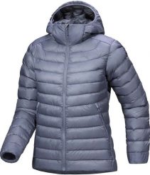 Kurtka puchowa damska Arcteryx Cerium Hoody - stratus. Kurtki damskie Black Diamond, bez wzorów, z puchu, bez kaptura. Za 1,672.66 zł.