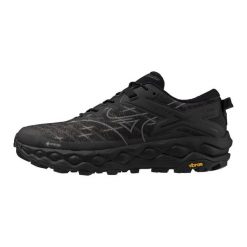 Buty trailowe Mizuno Wave Mujin LS GTX. Czarne buty sportowe męskie Mizuno, bez zapięcia, do biegania, mizuno wave. Za 749.99 zł.