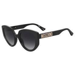 Okulary przeciwsłoneczne MOSCHINO MOS173/S 807 dla kobiet, rozmiar 53 mm. Czarne okulary przeciwsłoneczne damskie MOSCHINO. Za 740.75 zł.