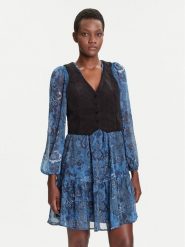 Desigual Sukienka codzienna Chaleco 25WWVW27 Niebieski Regular Fit. Niebieskie sukienki damskie Desigual, na co dzień, xl, bez wzorów, z syntetyku, bez kołnierzyka, bez ramiączek, proste. Za 589.99 zł.