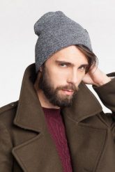 Czapka Męska PaMaMi J.szara Mulina 14002-029. Szare czapki i kapelusze męskie na jesień, bez wzorów. Za 59.00 zł.