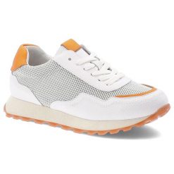 Białe Sneakersy Cambell Sportowe Obuwie Damskie. Białe obuwie sportowe damskie Cambell, bez wzorów, z materiału, do biegania. Za 269.00 zł.