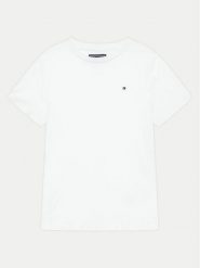 Tommy Hilfiger T-Shirt KB0KB04140 D Biały Regular Fit. Białe t-shirty dla chłopców Tommy Hilfiger, bez wzorów, z bawełny, bez ramiączek. Za 69.99 zł.