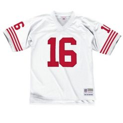Koszulka NFL San Francisco 49ers Joe Montana. Białe koszulki sportowe męskie Mitchell & Ness, m, bez wzorów, bez kołnierzyka, bez ramiączek, do koszykówki. Za 676.50 zł.