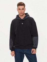 Hugo Bluza Ditcheno 50516719 Czarny Relaxed Fit. Czarne bluzy męskie Hugo, m, bez wzorów, z bawełny, bez kaptura. Za 379.99 zł.