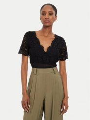 Morgan Body 242-DRIA Czarny Slim Fit. Czarne bluzki damskie Morgan, m, bez wzorów, z wiskozy, bez kołnierzyka, bez ramiączek. Za 189.99 zł.