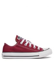 Converse Trampki Chuck Taylor All Star Ox M9691C Bordowy. Czerwone trampki i tenisówki damskie Converse, bez wzorów, z materiału, retro, bez zapięcia. Za 259.99 zł.