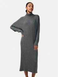 YAS Sukienka dzianinowa Mavi 26028660 Szary Regular Fit. Szare sukienki damskie YAS, xs, bez wzorów, z dzianiny, bez kołnierzyka, bez ramiączek. Za 149.99 zł.