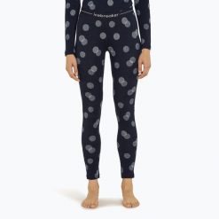 Spodnie termoaktywne damskie icebreaker Merino 260 Vertex Fall Flakes. Niebieskie spodnie materiałowe damskie Icebreaker, na zimę, bez wzorów, sportowe, narciarskie. Za 439.99 zł.