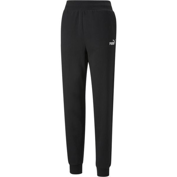 Spodnie damskie Pum ESS+ Embroidery High-Waist Pants FL. Czarne obuwie sportowe damskie Puma, xl, bez wzorów, z podwyższonym stanem. Za 217.05 zł.