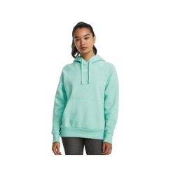 Bluza z Kapturem z Polaru Under Armour Turkusowa. Niebieskie obuwie sportowe damskie Under Armour, bez wzorów, z bawełny, na fitness i siłownię. Za 252.75 zł.