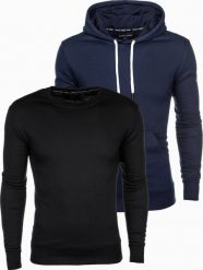 Ombre Zestaw bluz męskich BASIC - mix 2-pak V3 Z54 XXL. Bluzy męskie Ombre, m, bez wzorów, bez kaptura. Za 159.99 zł.