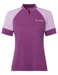 Koszulka damska Altissimo Q-Zip. Czerwone koszulki sportowe damskie Vaude, bez wzorów, z materiału, bez kołnierzyka, bez ramiączek, na fitness i siłownię. Za 299.00 zł.