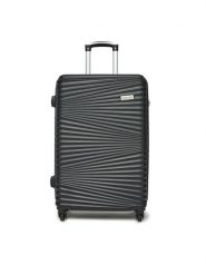 Semi Line Walizka duża T5743-2 Czarny. Czarne walizki męskie Semi-line, bez wzorów, z tworzywa sztucznego, duże. Za 219.99 zł.