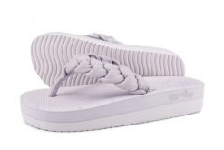 Japonki basenowe damskie Flip Flop Comfy Weave. Fioletowe klapki damskie Flip Flop, bez wzorów, z gumy, bez obcasa. Za 107.49 zł.