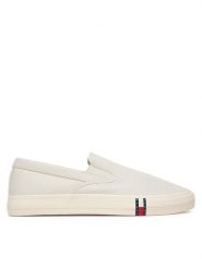 Tommy Jeans Tenisówki Archive Vulc. Y2K Slip On EM0EM01675 Biały. Białe trampki męskie Tommy Jeans, bez wzorów, z jeansu, bez zapięcia. Za 289.99 zł.