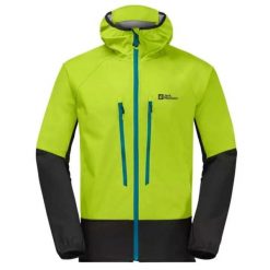 Kurtka turystyczna męska Jack Wolfskin Alpspitze Recco softshell. Zielone kurtki męskie Jack Wolfskin, m, bez wzorów, z poliamidu, sportowe, bez kaptura. W wyprzedaży za 467.00 zł.