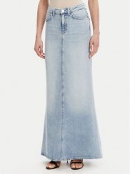 Guess Spódnica jeansowa W5GD83 D5B96 Niebieski Regular Fit. Niebieskie spódnice damskie Guess, z aplikacjami, z jeansu. Za 249.99 zł.