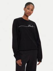 KARL LAGERFELD Bluza 245W1806 Czarny Regular Fit. Czarne bluzy damskie KARL LAGERFELD, xs, bez wzorów, z wiskozy, bez kaptura. Za 509.99 zł.