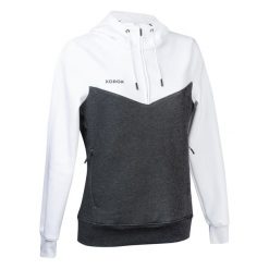Bluza do hokeja na trawie damska Korok FH500. Białe bluzy damskie KOROK, m, bez wzorów, z bawełny, bez kaptura. Za 99.99 zł.