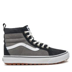 Sneakersy Vans. Czarne trampki i tenisówki chłopięce Vans, bez wzorów, bez zapięcia. Za 209.99 zł.