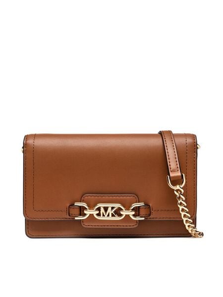 MICHAEL Michael Kors Torebka Heather 32F2G7HC1L Brązowy. Brązowe listonoszki damskie MICHAEL Michael Kors, bez wzorów, ze skóry, bez dodatków. Za 449.99 zł.