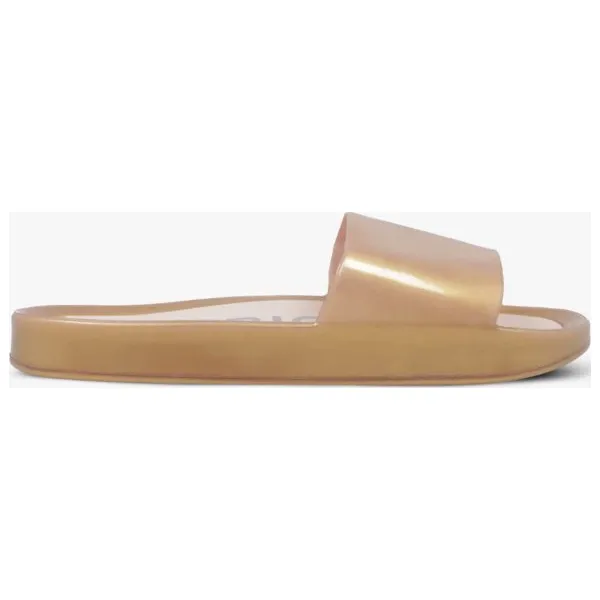 Symbiosis Klapki Katia buty damskie, zloty, rozmiar 6. Żółte klapki damskie Symbiosis, bez wzorów, z materiału, bez obcasa. W wyprzedaży za 59.99 zł.