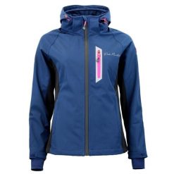Kurtka damska softshell z kapturem Peak Mountain Acluny. Niebieskie kurtki damskie Peak Mountain, m, bez wzorów, z softshellu, z kapturem. Za 413.45 zł.