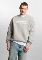Bluza sportowa męska Prosto Old Logo bez kaptura. Szare bluzy męskie Prosto., m, z aplikacjami, z bawełny, bez kaptura, do biegania. Za 234.99 zł.