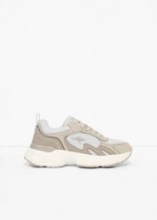 Sneakersy Kangaroos na grubej podeszwie, z pianką memory. Szare obuwie sportowe damskie bonprix, bez wzorów. Za 189.99 zł.