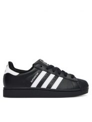 Adidas Sneakersy Superstar II J JH9977 Czarny. Czarne buty sportowe dziewczęce Adidas, bez wzorów, ze skóry, bez zapięcia. Za 399.99 zł.