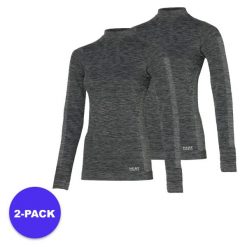 Damska koszulka termiczna 2 szt. Czarne koszulki sportowe damskie HEAT KEEPER, xl, bez wzorów, z bawełny, bez kołnierzyka, bez ramiączek, narciarskie. W wyprzedaży za 205.45 zł.