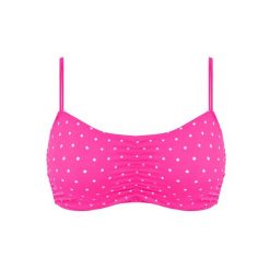 Damski top do kostiumu kąpielowego Freya Jewel Cove. Czerwone topy damskie Freya, bez wzorów, z materiału, bez kołnierzyka, bez ramiączek. Za 270.50 zł.